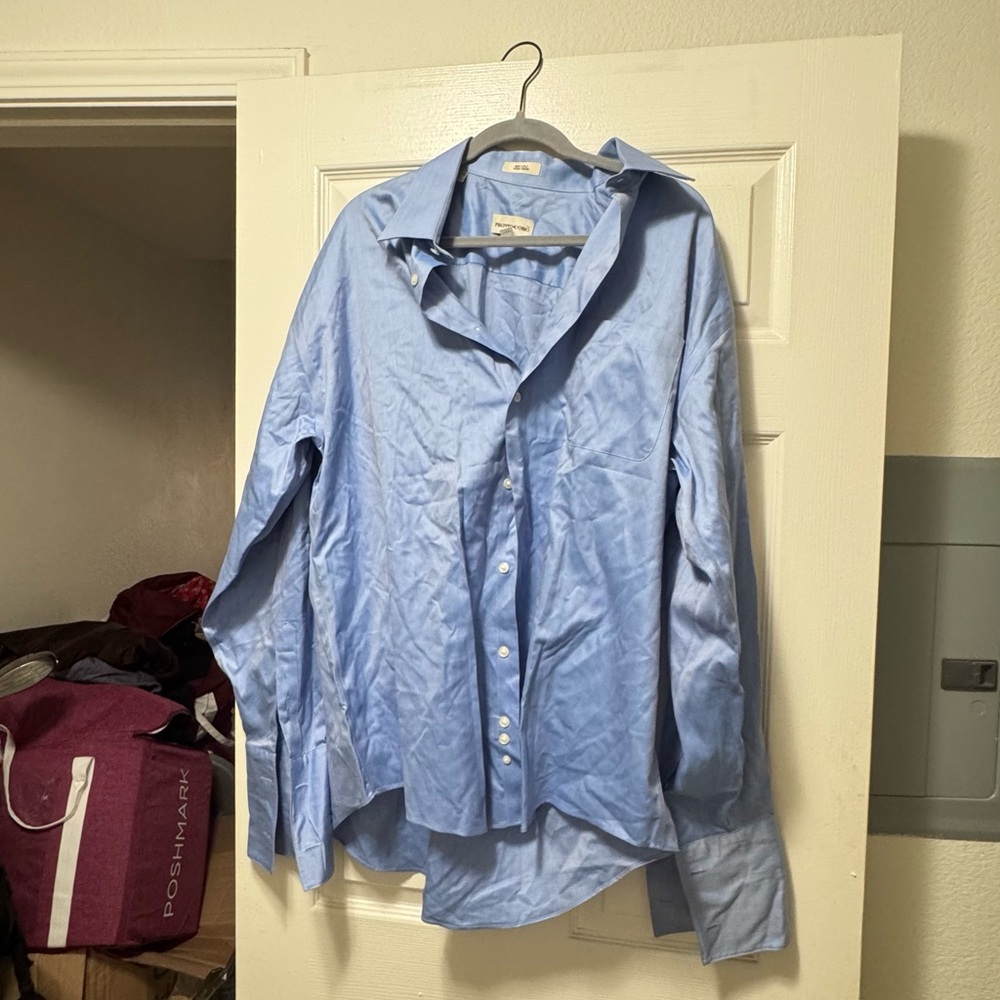Pronto Uomo Men's Sky Blue Dress Shirt